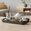 Serviertablett aus Melamin Five® - Schwarz Produktbild-Vorschau 6