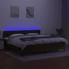 Boxspringbett mit Matratze & LED Dunkelbraun 200x200 cm Produktbild-Vorschau 4