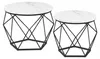 Table basse Relaxdays, lot de 2, aspect marbre et métal, Voir les images du produit 7
