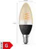Philips Hue White Filament E14 LED Lampe (Kerze, 2x Produktbild-Vorschau 2