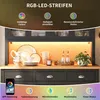 Flieks Moderner Hochschrank mit RGB-LED-Beleuchtung, Produktbild-Vorschau 2