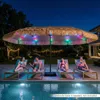 COSTWAY Dubbele parasol met zonne-LED, 450x260cm, PE Productafbeelding-voorbeeld 2