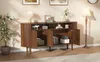 Sideboard, 160x40x78.5, modern, 3 Wellentüren, offenes Produktbild-Vorschau 8