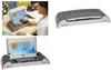 A collage of images showing a woman using a Fellowes Thermobindegerät Helios 30 and a separate shot of the device. Anteprima dell’immagine prodotto