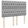 Boxspringbett mit Matratze Hellgrau 140x190 cm Stoff Produktbild-Vorschau 7