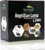 The image shows the packaging of a Terrario ReptiSun Long lamp, featuring images of various reptiles and a hamster. Voir les images du produit