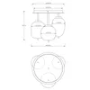 Globo Lighting plafoniera in metallo nero opaco, 3x E14 Anteprima dell’immagine prodotto 6