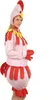 Costume divertente da pollo unisex rosa-rosso - taglia Anteprima dell’immagine prodotto 2