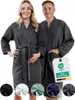 heimtexland ® Bademantel Waffelpique Reisebademantel Produktbild-Vorschau 2