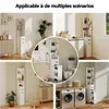 Armoire de salle de bain Puluomis, meuble de rangement pour Voir les images du produit 8