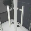 100X90X195cm Drehtür Falttür Schwenktür Eckeinstieg Dusche Produktbild-Vorschau 7