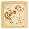 Dřevěné puzzle pro nejmenší Viga 4 ks Koník Náhled obrázku produktu 5