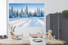 MuchoWow® Poster Wald - Schnee - Winter 180x120 cm - Produktbild-Vorschau 3