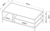 Couchtisch ’Kumlinge’ Metall 40x110x55 cm Schwarz Produktbild-Vorschau 3