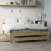 Holzbett 160x200 cm mit Lattenrost Modern Bett Bed Kiefer Produktbild-Vorschau 1