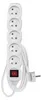 Prodlužovací kabel 2 m / 5 zásuvek / s vypínačem / bílý / PVC / 1 mm2 Náhled obrázku produktu