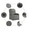 vidaXL Fauteuil relax électrique gris foncé Tissu Voir les images du produit 10