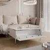 Couchtisch AURORA SILVER mit Stauraum mit gerade silber Produktbild-Vorschau 3