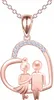 Collana con cuore da ragazza placcato oro con cuore in Anteprima dell’immagine prodotto 1