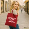 Huuraa Jutebeutel Uropa mit Herz 10 Liter Classic Red Produktbild-Vorschau 2