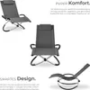 Collage of a gray lounge chair from different angles, with marketing text. Produktbild-Vorschau