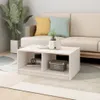 vidaXL Couchtisch Weiß 75x50x33,5 cm Massivholz Kiefer Produktbild-Vorschau 3