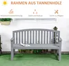 Gartenbank 2-Sitzer Tannenholz, 143x51x85 cm, Grau, Produktbild-Vorschau 7