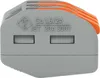 A close-up view of a gray electrical connector with orange levers. Náhľad obrázku produktu