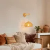 Mckalen Rieten wandlamp, hout, E27, vintage houten wandlamp Productafbeelding-voorbeeld 8