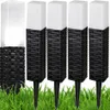 4er Set LED Solar Gartenleuchten Rattan Optik – Produktbild-Vorschau 1