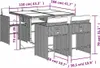 vidaXL 5-tlg. Garten-Essgruppe mit Kissen Schwarz Poly Produktbild-Vorschau 8