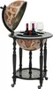 A globe bar on a stand with wine bottles and glasses inside. Anteprima dell’immagine prodotto