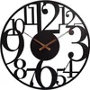 HSXL – Große industrielle Wanduhr aus schwarzem Metall – Produktbild-Vorschau 1