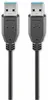 Goobay 95717 Cavo USB 3.0 SuperSpeed, nero, 1 m - Spina USB Anteprima dell’immagine prodotto 4