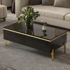 Table basse brillante Merax avec 2 tiroirs et éléments Voir les images du produit 1