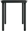 vidaXL Garten-Esstisch Schwarz 140x70x74 cm Stahl und Glas Produktbild-Vorschau 4