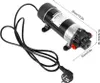 A black water pump with a power cord and plug, shown on a white background with dimensions indicated by text overlays. Náhled obrázku produktu