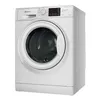 A white Bauknecht washing machine with its door slightly ajar, shown from a three-quarter front angle against a white background. Produktbild-Vorschau