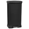 DECO bin METALLIC'S 50L mit Pedal, rechteckig, schwarz / Produktbild-Vorschau 1