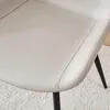 Juego de 4 sillas de comedor de polipiel con respaldo curvo Vista previa de la imagen del producto 4