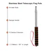A diagram showing a telescopic flag pole with callouts for its features. Podgląd zdjęcia produktu