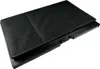 A black air filter laid diagonally on a white background. Produktbild-Vorschau