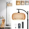 Lampadaire en rotin Boho à intensité variable avec ampoule Voir les images du produit 1