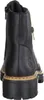 A close-up side view of a black boot. Voir les images du produit