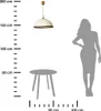 Lampa wisząca nad stół półokrągła kremowa złota Kuchnia Podgląd zdjęcia produktu 4