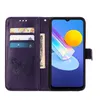 VIVO Y72 5G Pouzdro, Motýlí Reliéf Flip Kožené Pouzdro s Náhled obrázku produktu 3