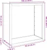 vidaXL Houtopslagrek, 100x40x100 cm, verzinkt staal Productafbeelding-voorbeeld 7