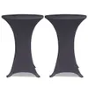 vidaXL Copritavolo stretch 4 pezzi 70 cm antracite Anteprima dell’immagine prodotto 2
