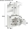AIORBER Moderne Kompaktgarderobe mit Spiegel & Schuhbank, Produktbild-Vorschau 5
