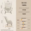 Fauteuil à bascule UnboxG avec repose-pieds, couleur beige. Voir les images du produit 5